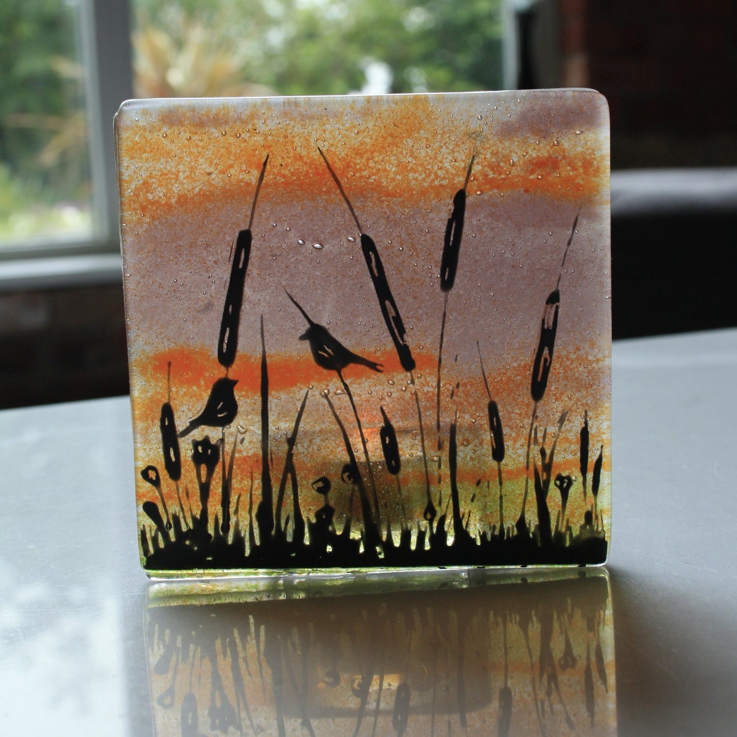 Nature sunset candle holder