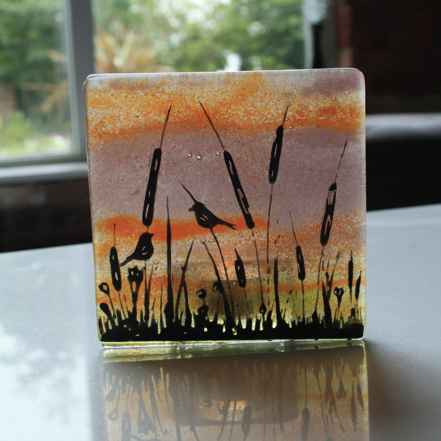 Nature sunset candle holder